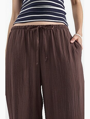 Pantalones de tejido de pierna ancha para mujer busem