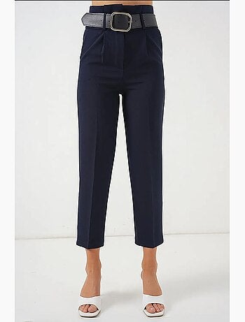 Pantalones de tela con cinturón bdart