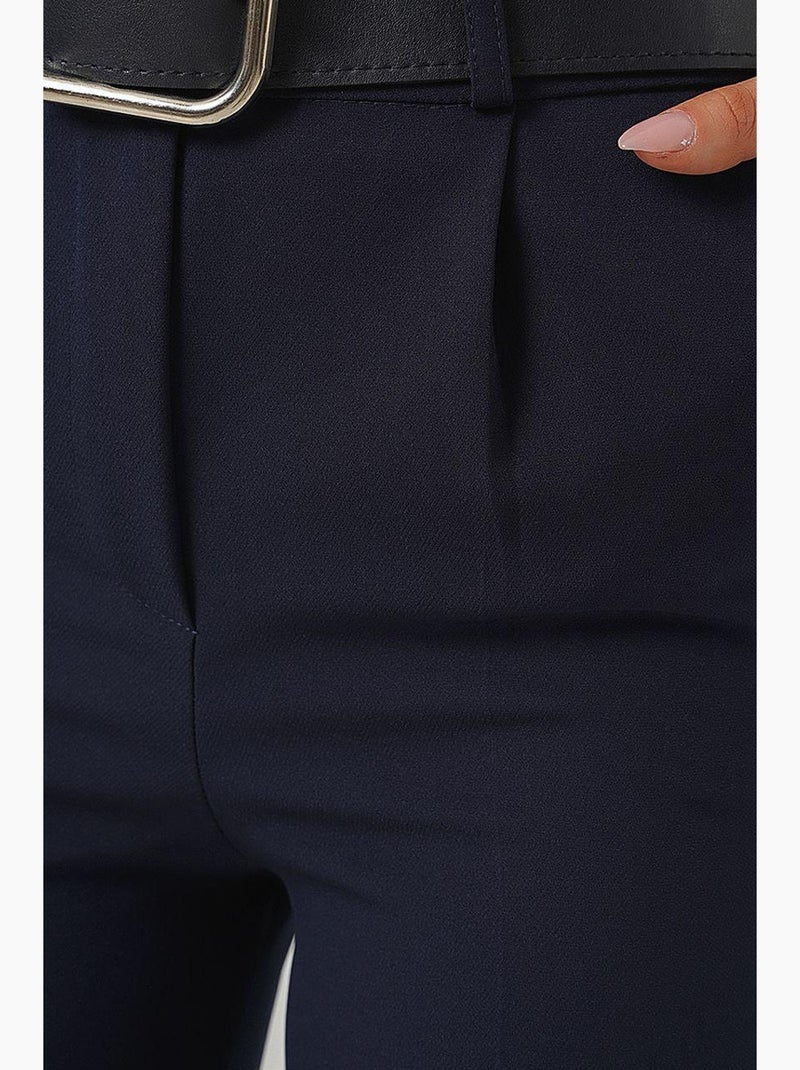 Pantalones de tela con cinturón bdart Azul marino - Kiabi