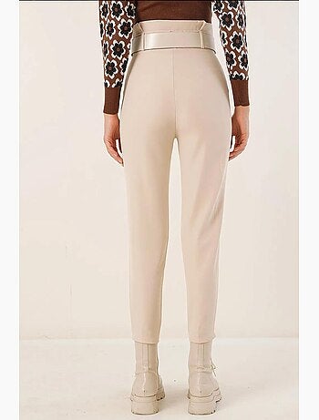 Pantalones de tela con cinturón bdart
