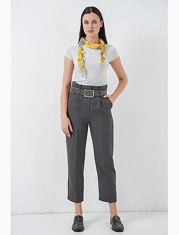Pantalones de tela con cinturón bdart