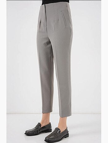 Pantalones de tela de cintura alta bdart