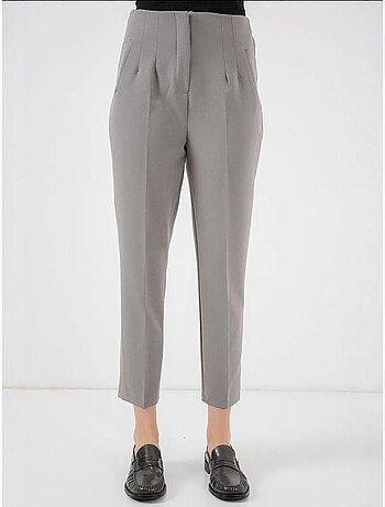 Pantalones de tela de cintura alta bdart