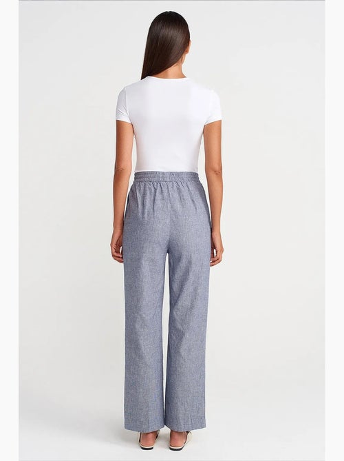 Pantalones de tencel de pernera ancha con cintura con cordón dilvin - Kiabi