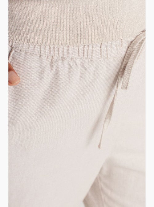 Pantalones de tencel de pernera ancha con cintura con cordón dilvin - Kiabi