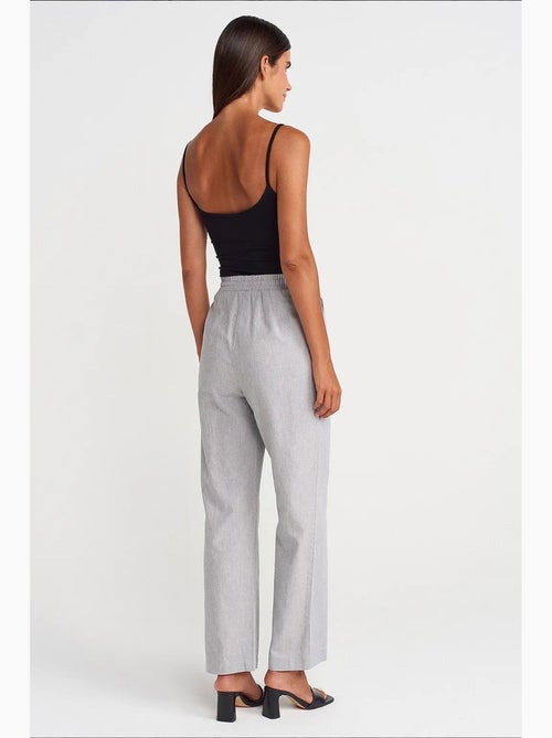 Pantalones de tencel de pernera ancha con cintura con cordón dilvin - Kiabi
