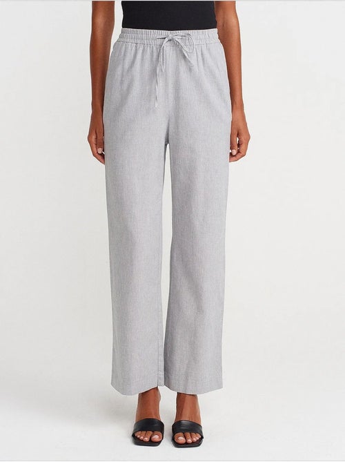Pantalones de tencel de pernera ancha con cintura con cordón dilvin - Kiabi