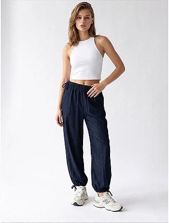 Pantalones de tencel de pernera recta mixray