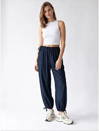 Pantalones de tencel de pernera recta mixray
