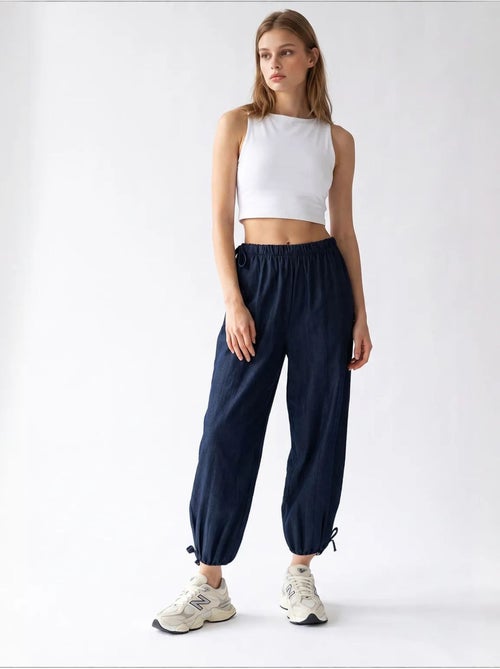 Pantalones de tencel de pernera recta mixray - Kiabi Pantalones de tencel de pernera recta mixray - Kiabi