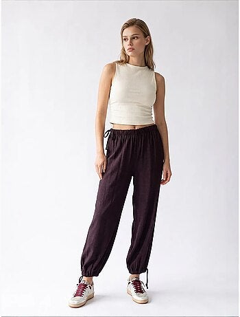 Pantalones de tencel de pernera recta mixray