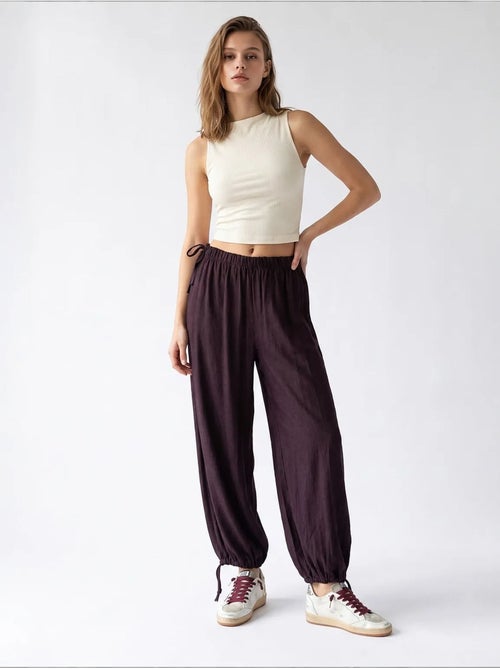 Pantalones de tencel de pernera recta mixray - Kiabi Pantalones de tencel de pernera recta mixray - Kiabi