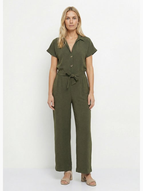 Pantalones de textura suave, atados a la cintura. - Afibel - Kiabi