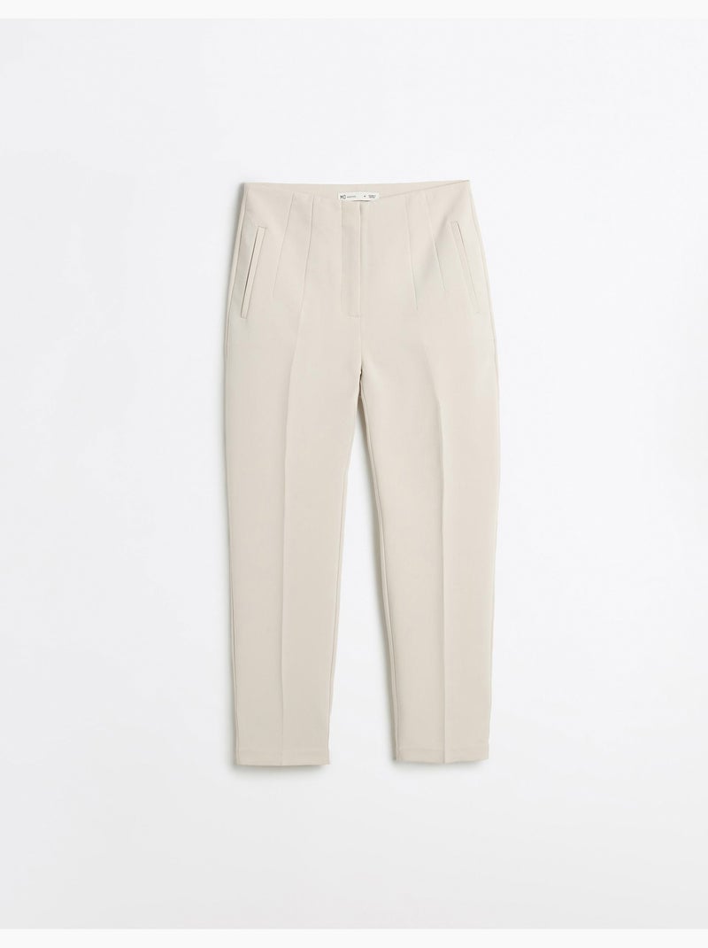 Pantalones de tiro alto, MO Fashion Beige - Kiabi