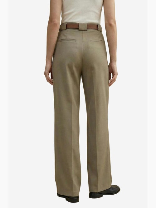 Pantalones de tiro alto plisados de pernera ancha my fashion - Kiabi