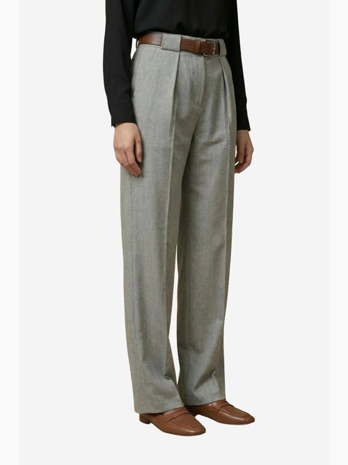 Pantalones de tiro alto plisados de pernera ancha my fashion - Kiabi