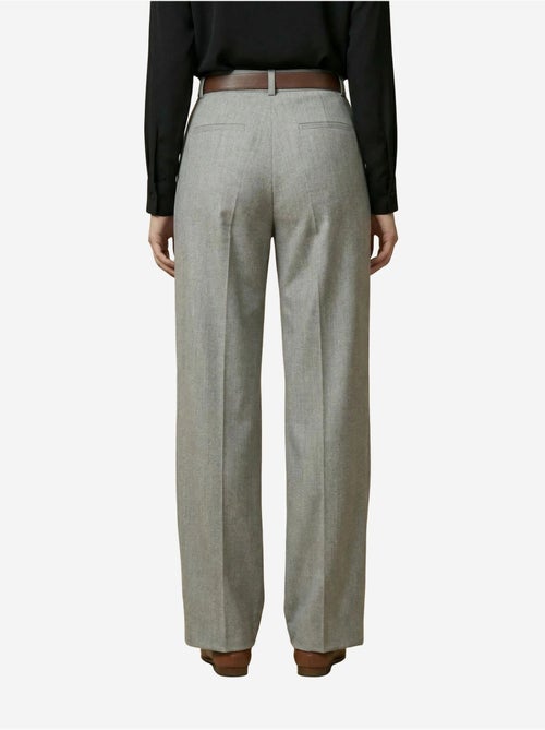 Pantalones de tiro alto plisados de pernera ancha my fashion - Kiabi
