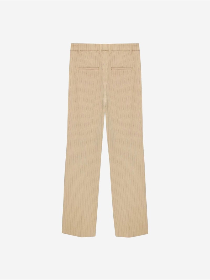 Pantalones de tiro alto y pernera ancha dilvin Beige arcilla - Kiabi
