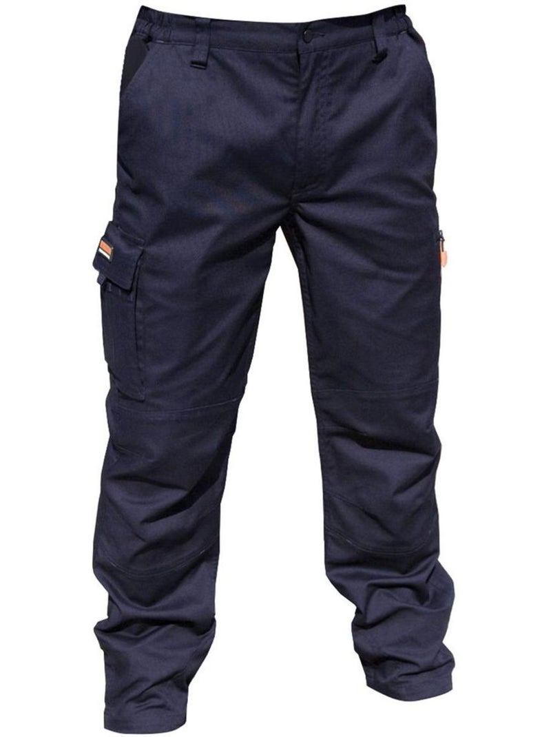 Pantalones de trabajo elásticos hombre caballero (longitud pierna 81cm) - result Azul marino - Kiabi