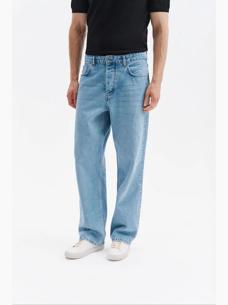 Pantalones de traje de algodón para hombre giesto Azul zafiro - Kiabi
