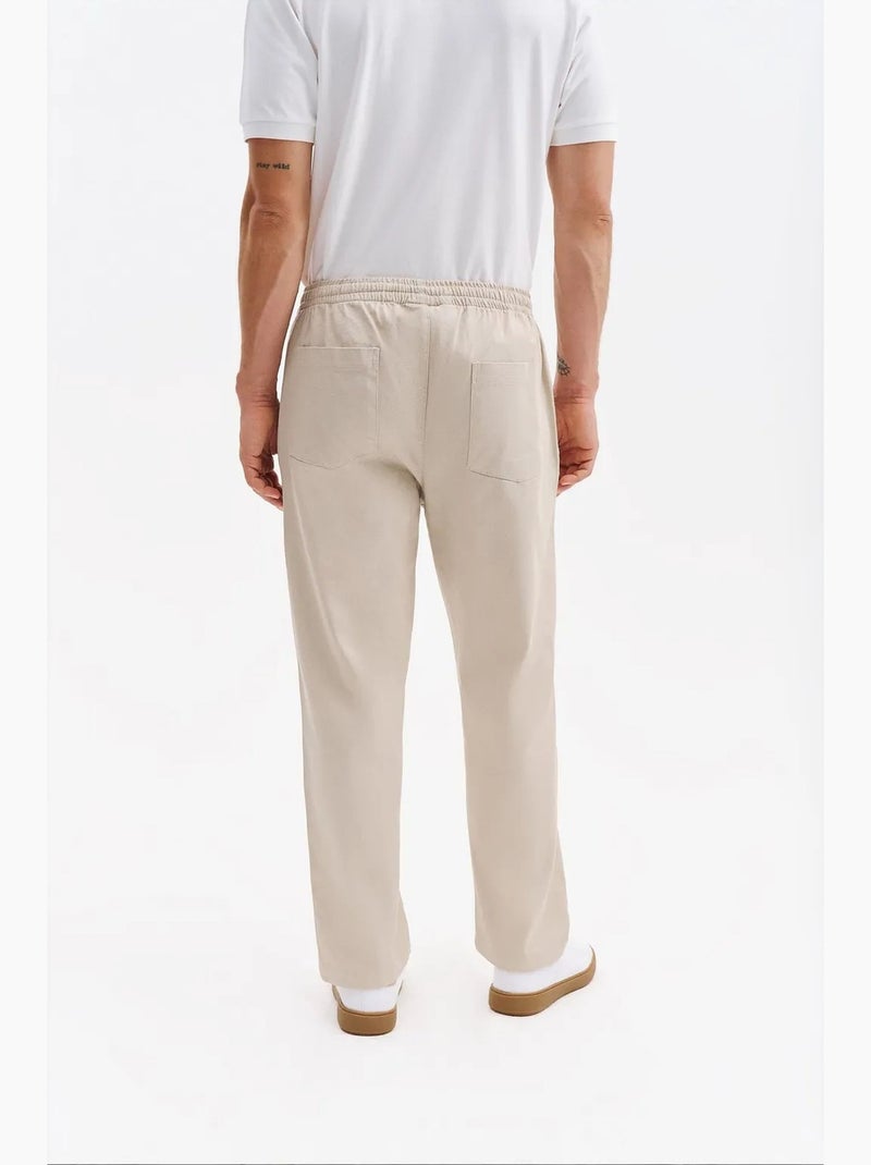 Pantalones de traje de hombre de algodón elástico giesto Beige arcilla - Kiabi