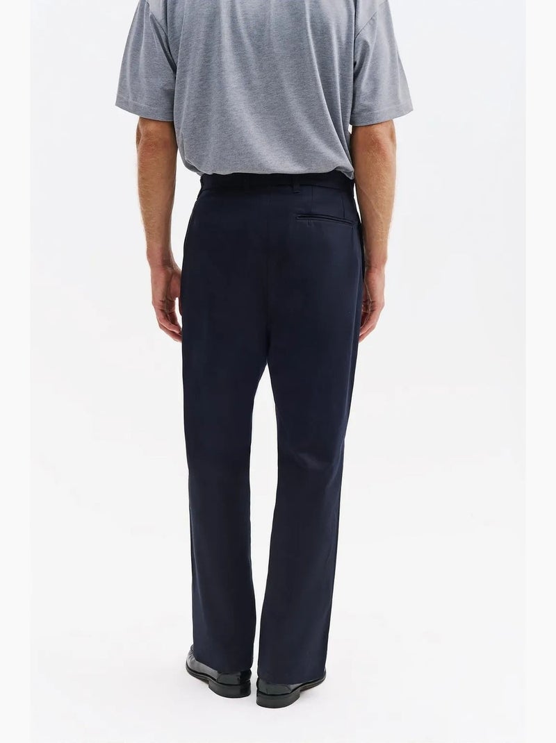 Pantalones de traje de hombre de algodón-lycra giesto Azul marino - Kiabi