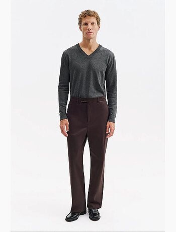 Pantalones de traje de hombre de algodón-lycra giesto