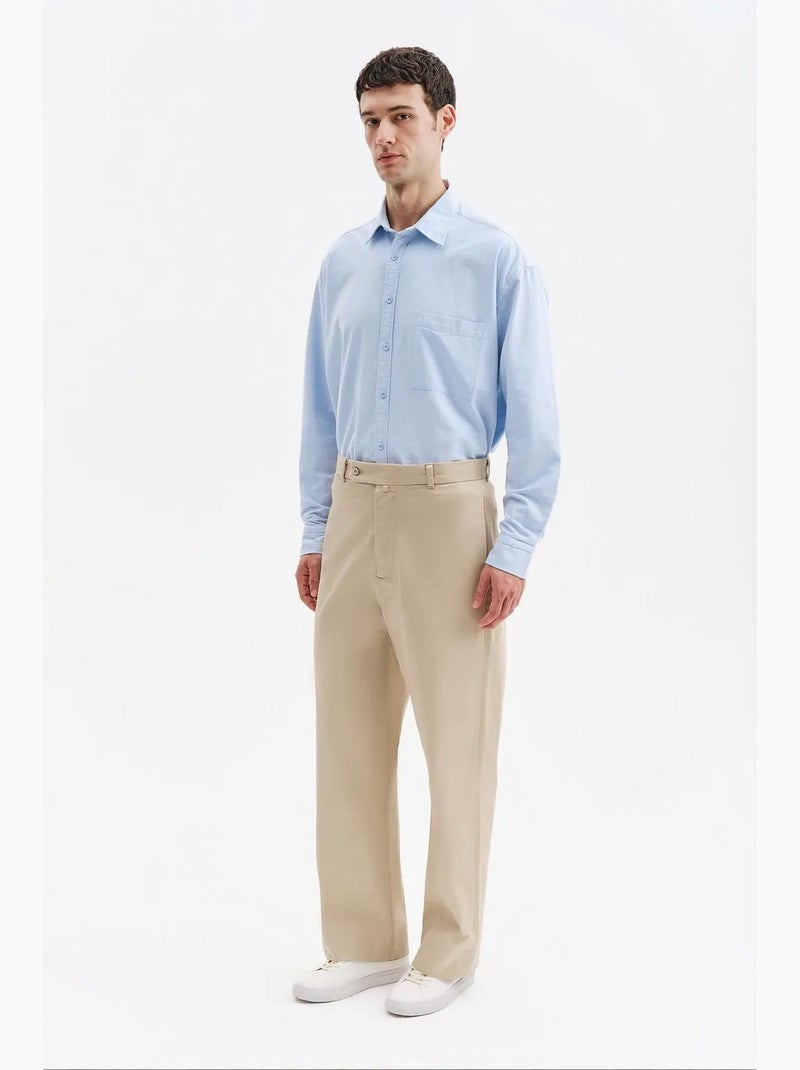 Pantalones de traje de hombre de algodón y lycra giesto Beige arcilla - Kiabi