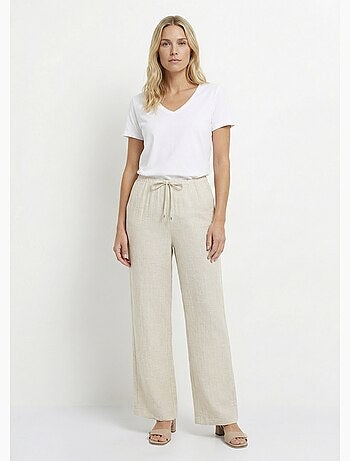 Pantalones de vestir a rayas con apariencia irregular - Afibel