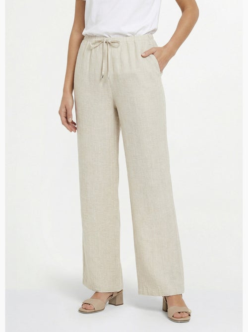 Pantalones de vestir a rayas con apariencia irregular - Afibel - Kiabi