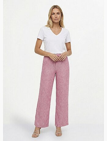 Pantalones de vestir a rayas con apariencia irregular - Afibel