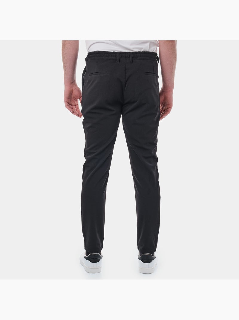Pantalones de vestir con cordón ajustable moderno Negro - Kiabi