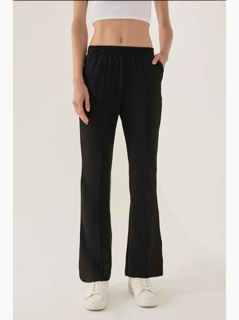 Pantalones deportivos acampanados hiccup Negro - Kiabi