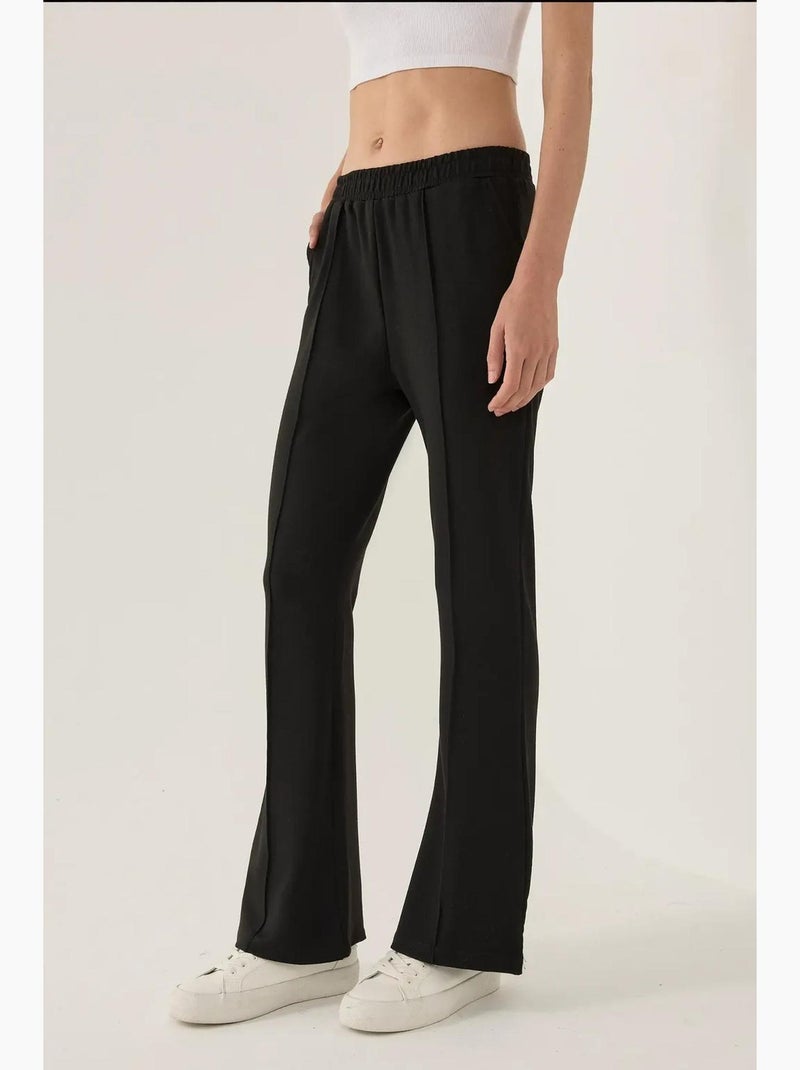 Pantalones deportivos acampanados hiccup Negro - Kiabi