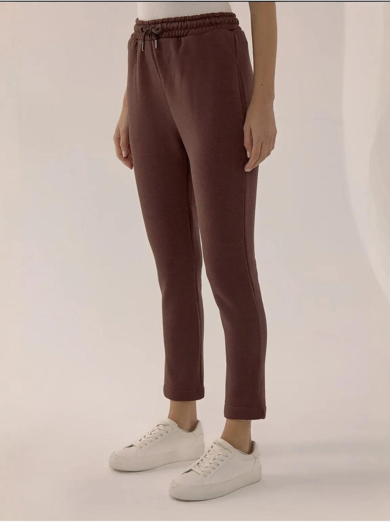 Pantalones deportivos ajustados con cordón hiccup Marrón - Kiabi