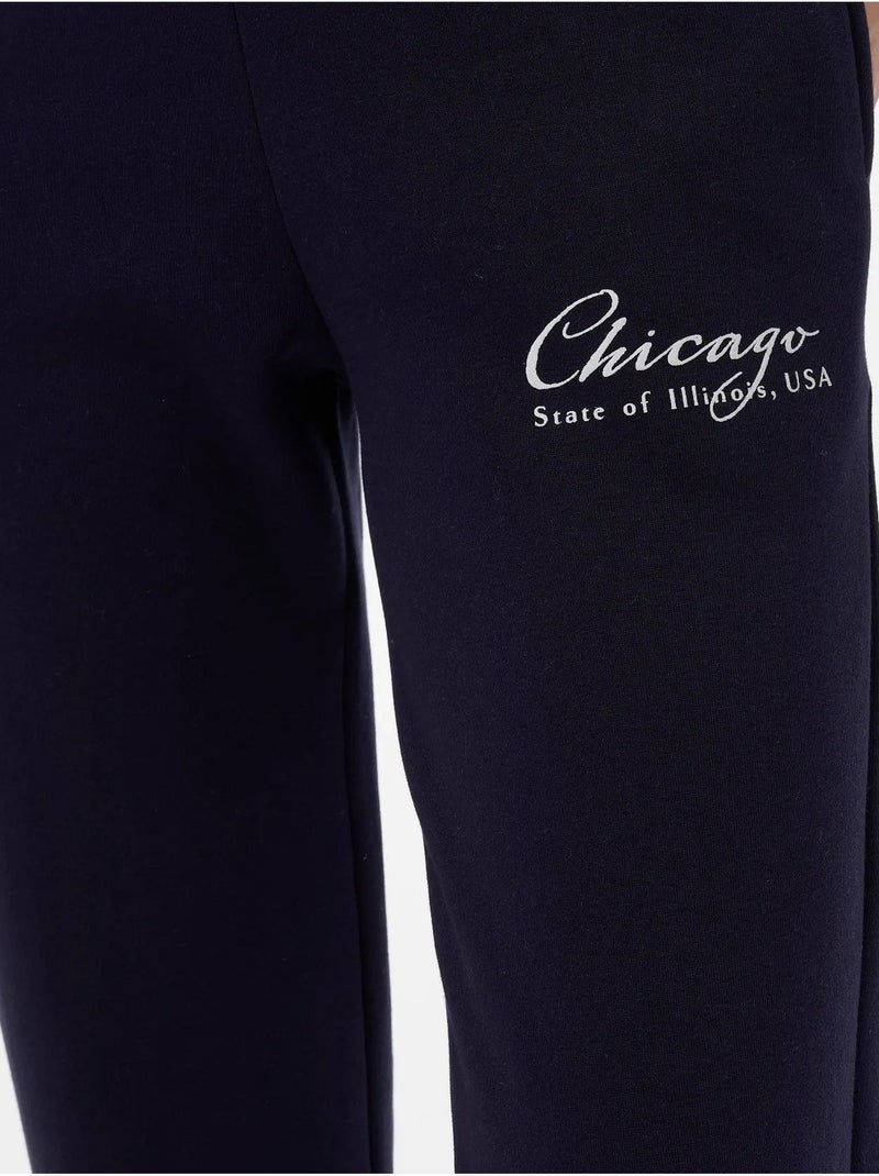 Pantalones deportivos con cintura elástica hiccup Azul marino - Kiabi