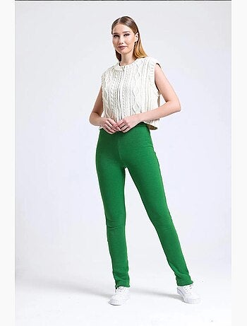 Pantalones deportivos de cintura alta con abertura y cremallera hiccup