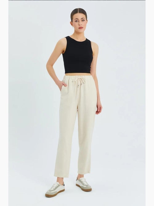 Pantalones deportivos de cintura alta con cordón mixray - Kiabi