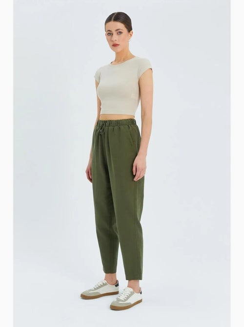 Pantalones deportivos de cintura alta con cordón mixray - Kiabi