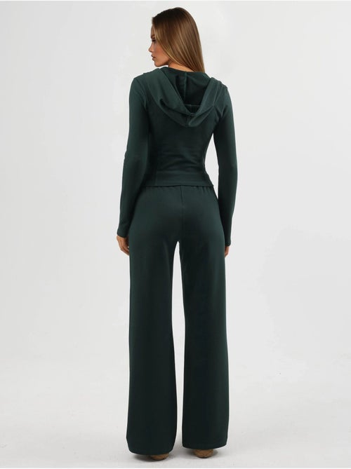 Pantalones deportivos de cintura alta y pierna recta con cordón busem - Kiabi