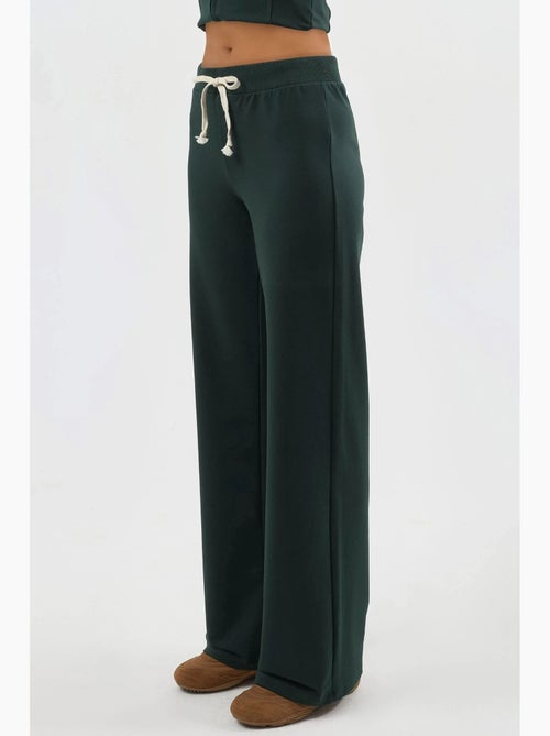 Pantalones deportivos de cintura alta y pierna recta con cordón busem - Kiabi