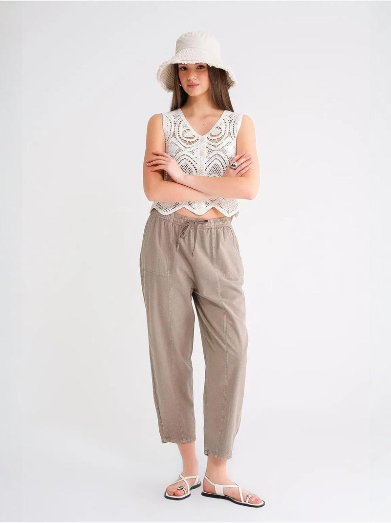 Pantalones deportivos de mezcla de lino con cintura con cordón mixray Arena - Kiabi