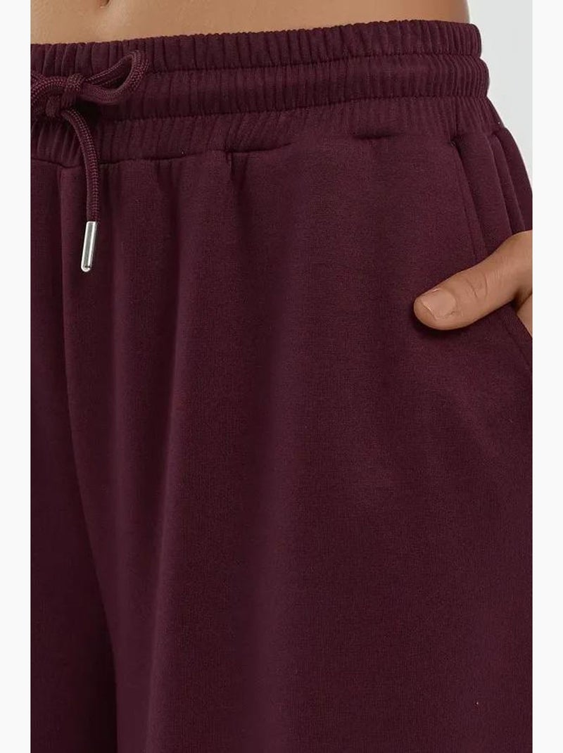 Pantalones deportivos de pierna ancha de modal suave al tacto hiccup Rojo burdeos - Kiabi