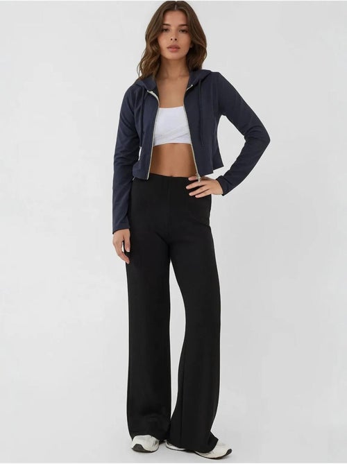 Pantalones deportivos de pierna recta con tacto modal y corte relajado hiccup - Kiabi Pantalones deportivos de pierna recta con tacto modal y corte relajado hiccup - Kiabi
