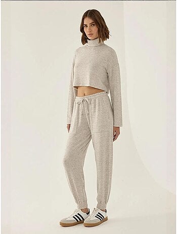 Pantalones deportivos de punto con cintura elástica