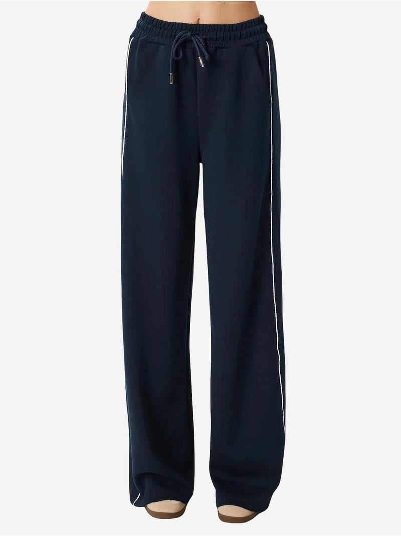 Pantalones deportivos de punto de algodón de corte regular istanbul Azul marino - Kiabi
