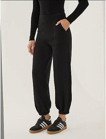 Pantalones deportivos de punto de cintura alta