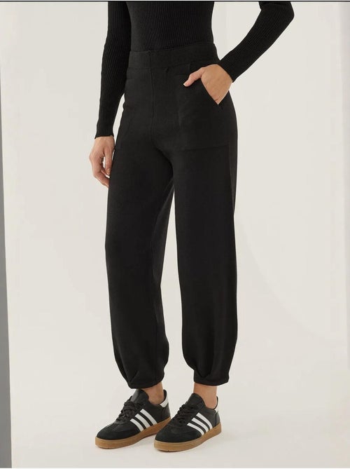 Pantalones deportivos de punto de cintura alta - Kiabi Pantalones deportivos de punto de cintura alta - Kiabi