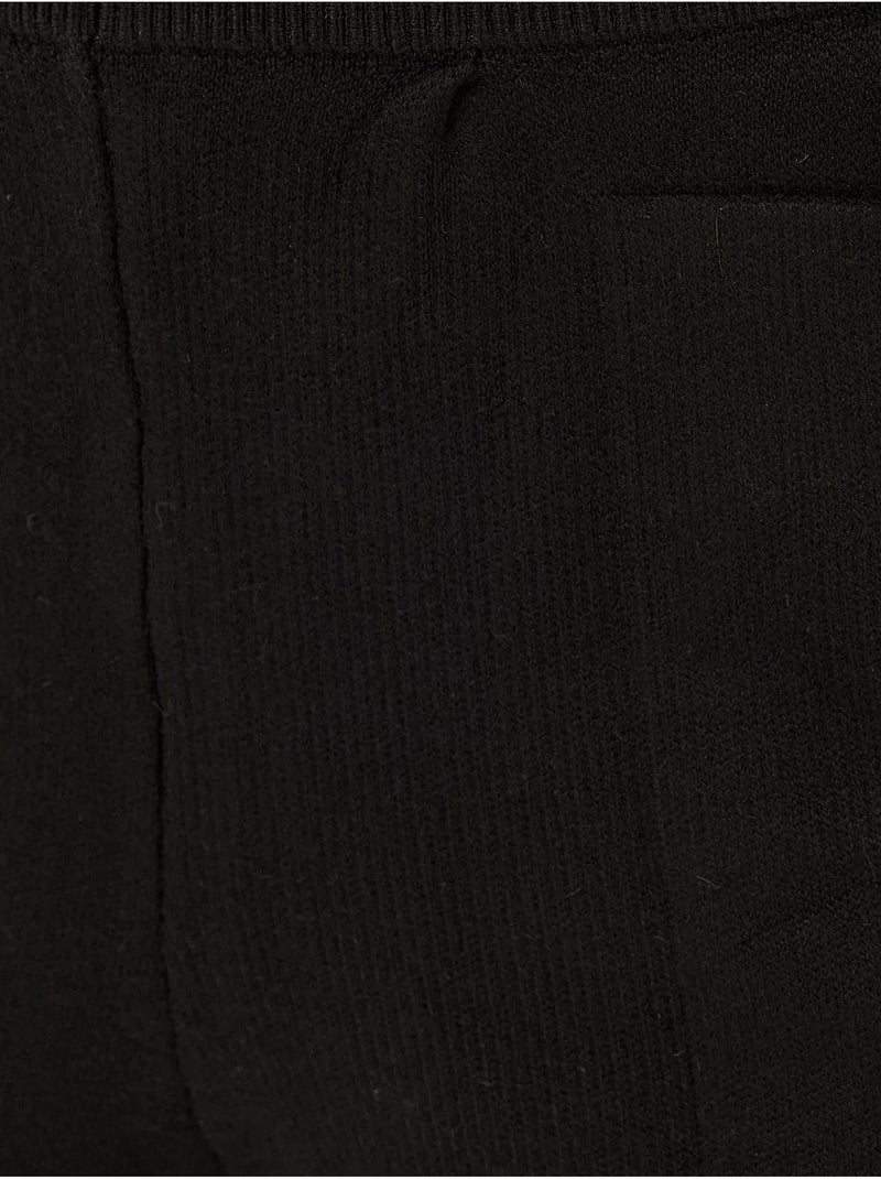 Pantalones deportivos de punto de cintura alta Negro - Kiabi