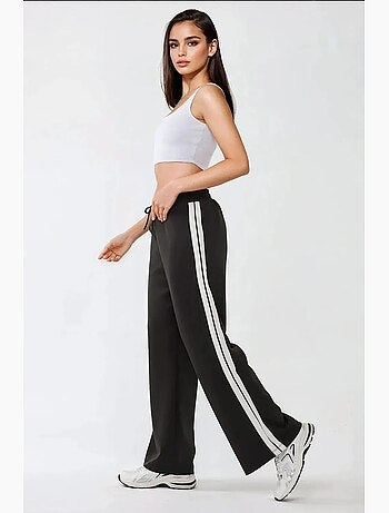 Pantalones deportivos de rayas y pierna ancha hiccup